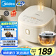 美的（Midea）電飯煲3-4人電飯鍋4L銀鉆內(nèi)膽12大菜單頂置觸控屏家用智能微壓電飯煲MB-AFB4041RL