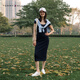 TOMMY HILFIGER【U領(lǐng)金屬扣】25夏季女裝氣質(zhì)修身顯瘦針織長(zhǎng)裙連衣裙43864 藏青色C1G S