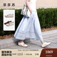 莎莎蘇[櫻桃派]2025年秋新款增高魔術(shù)貼瑪麗珍休閑運(yùn)動(dòng)芭蕾舞鞋女 米白色/淺灰色 37