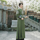 花九卿宋制漢服男古代服裝 原創(chuàng  )中國風(fēng)明制漢服圓領(lǐng)袍長(cháng)衫宋制大碼男款 [回紋]軍綠圓領(lǐng)袍+腰封+護腕(假 XL 130-145斤