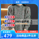 高端輕奢品牌店純羊絨衫女100%山羊絨套頭秋冬季新款加厚款針織半高領(lǐng)毛衣內(nèi)搭通勤打底衫上衣長(zhǎng)袖中年 綠色 L