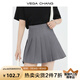 VEGA CHANG百褶裙女2025年夏新款辣妹約會裙子學(xué)院風(fēng)高腰半身裙學(xué)生a字短裙 灰色 S