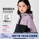 左西女童外套秋裝防水耐磨2025兒童連帽女孩戶(hù)外露營(yíng)登山服 紫色 140