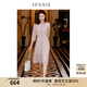 JESSIE【花期之約】2025年春夏新款優(yōu)雅碎花連衣裙收腰顯瘦七分袖 粉色1 L