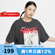 耐克（NIKE）女裝上衣25夏季新款潮流時(shí)尚大logo圓領(lǐng)短袖寬松透氣舒適運(yùn)動(dòng)T恤 HF6292-060 S