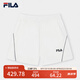 FILA 斐樂(lè)官方女士梭織短褲2025夏季新款時(shí)尚休閑寬松防曬三分褲 云菇白-WT L 170/70A/L
