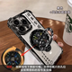 福順奢風(fēng)生水起電鍍防摔適用蘋果16pro手機(jī)殼iPhone15promax透明氣囊14plus支架高級13鏡頭全包12男女款 氣囊黑色【諸事順利】風(fēng)生水起旋轉(zhuǎn)支架 iPhone 14 Pro Max