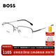 HUGO BOSS雨果博斯光學(xué)鏡架槍灰色鈦框槍灰色近視眼鏡框1289F R81 56MM(T)
