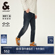 杰克·瓊斯（JACK&JONES）秋時尚潮修身水洗貓須薄絨保暖彈力牛仔褲長褲男褲男裝224432006 A14深牛仔藍 29 170 W29/L30