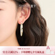 萱子（SHINE）優(yōu)雅時尚簡約金屬耳圈中號40mm百搭通勤耳環(huán)女新款七夕禮物 中號【40mm】咖金色 2個