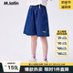 M.Latin/馬拉丁童裝兒童褲子24夏新款女大童印花牛仔中褲 牛仔藍(lán) 130cm