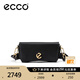愛步（ECCO）七夕禮物  女包斜挎包 通勤牛皮包包寬帶 中號方包91078 黑色910782590000
