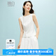 晚白高級(jí)感亞麻無(wú)袖小衫上衣2025夏款時(shí)尚氣質(zhì)休閑百搭收腰顯瘦背心女 白色 S