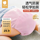 貝肽斯尿布嬰兒純棉可水洗紗布如廁訓(xùn)練褲新生兒戒尿不濕110碼2條裝粉紫