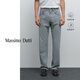 Massimo Dutti夏季新品2025男裝 復(fù)古休閑版純棉舒適牛仔褲長(zhǎng)褲 00062064 淺灰色 32 (180/86A)