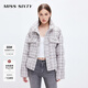 MISS SIXTY【90%鴨絨】羽絨服女花式呢小香風(fēng)短款保暖面包服外套 花灰 XS