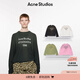 Acne Studios 男女同款 做舊1996印花寬松落肩長(zhǎng)袖T恤上衣CL0197 淡黑色 S