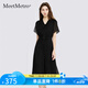 MeetMetro瑪依爾黑色雪紡連衣裙女2025夏季新款飄帶領(lǐng)輕熟風(fēng)裙子 黑色【現(xiàn)貨閃電發(fā)】 L