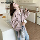 RHUDE FOG品牌女裝皮衣短外套女2025春秋新款時尚高級感休閑通勤寬松設(shè)計感 皮粉色 M