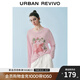 UR2025秋季新款女裝時尚休閑少女感撞色印花長袖T恤UYL450161 淺粉色 S