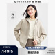 佐丹奴抓絨衣女純色加絨保暖夾克抽繩連帽衛(wèi)衣休閑外套女05374872