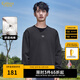 卡賓（CABBEEN）【純棉】高周波LOGO長袖T恤男裝2024秋季新款寬松潮牌打底衫 煤黑色01 L /175/50