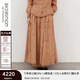 例外（EXCEPTION）女裝2025夏季新款中式提花優(yōu)雅高級不規(guī)則疊褶半裙 粉紅 L