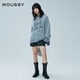 moussy【趙露思同款】 25秋季新品甜酷字母毛針織衫028IAZ70-1028 110藍色 均碼