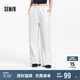 森馬（Semir）休閑褲女吸濕速干格子闊腿褲2025夏季撞色長褲運(yùn)動風(fēng)109325127006
