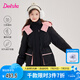 笛莎官方童裝女童羽絨服2024年冬季新款青少年中長(zhǎng)款連帽羽絨服 黑色 150