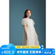 ELLE KIDS法式重工花朵珠片泡泡袖夏季新款女童生日party公主連衣裙