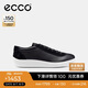 愛步（ECCO）25年夏季新款牛皮平底休閑德訓(xùn)板鞋 柔酷零點男鞋537754 黑色41
