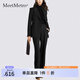 MeetMetro瑪依爾2025春新款職業(yè)西裝套裝女氣質(zhì)通勤西服西褲兩件套 黑色【現(xiàn)貨】 XL