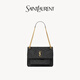 YSL圣羅蘭【新品】女士NIKI中號復古皮革手袋 黑色 U