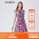 PORTS寶姿女裝春夏新品時(shí)尚碎花圓領(lǐng)短袖連衣裙LM8D240MPP109 丈青印花 M (6)