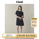 ELAND【波點裙】衣戀連衣裙女甜美圓角領(lǐng)門襟荷葉邊2025夏季新款 藏青色(59)Navy M /165