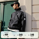 adidas休閑簡(jiǎn)約三條紋梭織立領(lǐng)夾克外套男裝阿迪達(dá)斯官方三葉草 黑色 XL