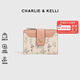 CHARLIE&KELLI CK品牌包包女包花草印花女士錢包2025新款零錢包卡包手拿包 粉色【京倉(cāng)配送 品牌禮袋】