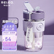 物生物（RELEA）玻璃杯夏季水杯大容量女士咖啡杯吸管杯泡茶杯學(xué)生杯子生日禮物