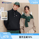 Champion冠軍加絨衛(wèi)衣男新款美式復(fù)古寬松按扣半高領(lǐng)上衣 卡其色 M