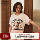 Teenie Weenie小熊短袖T恤女2025年春夏新款新中式典雅大方時尚短袖上衣