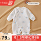 十月結(jié)晶 嬰兒衣服新生兒哈衣爬服寶寶連體衣夾棉秋冬裝保暖連身衣 側(cè)開月亮船 59