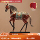 RWTW皇室駿騎馬到成功擺件琺瑯彩合金工藝品辦公室玄關(guān)裝飾品喬遷 RD琺瑯彩皇室駿騎唐馬（大號(hào)啡色）