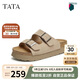 他她（TATA）復(fù)古厚底拖鞋女外穿涼拖勃肯鞋夏季W(wǎng)W801BT4 杏粉 36
