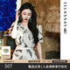 歌力思（ELLASSAY）【博主同款】夏季新款萊賽爾亞麻高腰復古印花短款襯衫女 襯衫 S