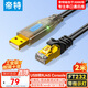 帝特Console調試線(xiàn)帶指示燈typec轉RJ45控制線(xiàn)配置線(xiàn)適用思科騰達TP-LINK交換機路由器IOT5045TY-2M