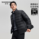SHANSHAN杉杉短款輕薄羽絨服男秋冬百搭通勤內(nèi)搭立領防風保暖長袖外套衣服 黑色 XL 180