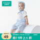 全棉時(shí)代嬰兒寶寶萌趣可愛(ài)連體服印花動(dòng)物爬服 霧灰藍(lán) 66cm （3-6個(gè)月）