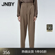 江南布衣（JNBY）秋季休閑褲女錐形褲子簡約純色寬松通勤長褲鉛筆褲5N8E10230 216/臘粉駝色 M