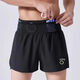 馬孔多馬拉松專(zhuān)業(yè)跑步短褲男女輕功馬孔多速干四分褲后腰包口袋可放手機 馬孔多（黑色網(wǎng)兜款） L